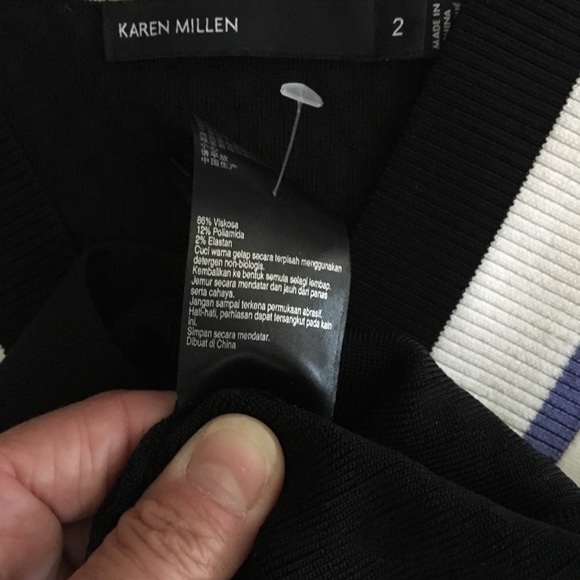 Karen Millen Sporty V-Neck Knit Mini Dress - Picture 6 of 7